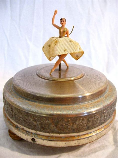 vintage dancing ballerina music box